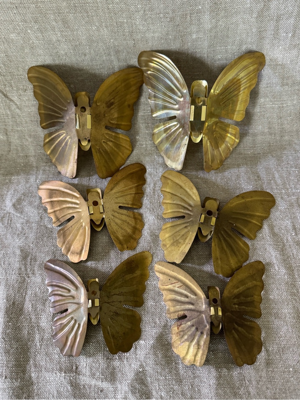 vintage butterfly wall decor brass tone metal - Picture 3 of 4